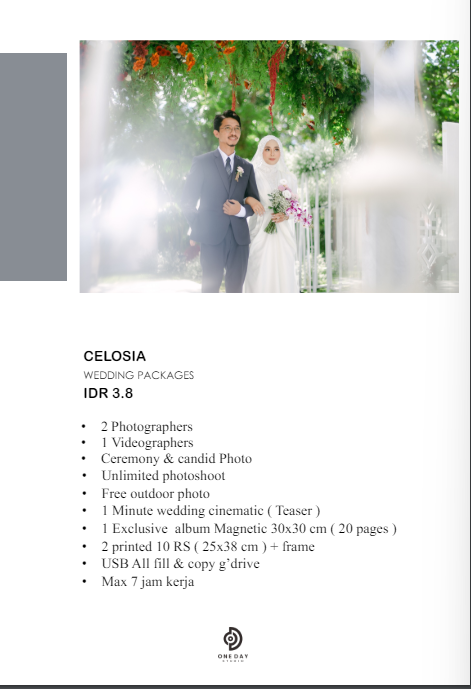 Foto vendor FOTO ONE DAY PHOTO  Paket CELOSIA  