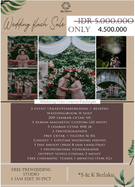 Foto vendor FOTO Yogisetiawan_photography Paket Wedding Flash Sale  