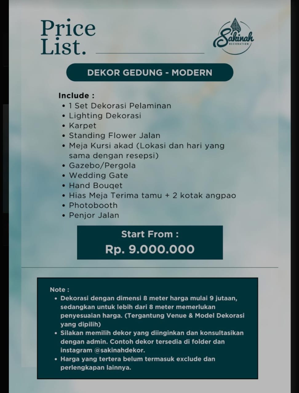 Foto vendor DEKORASI Sakinah Dekorasi Paket Dekor Gedung - Modern 