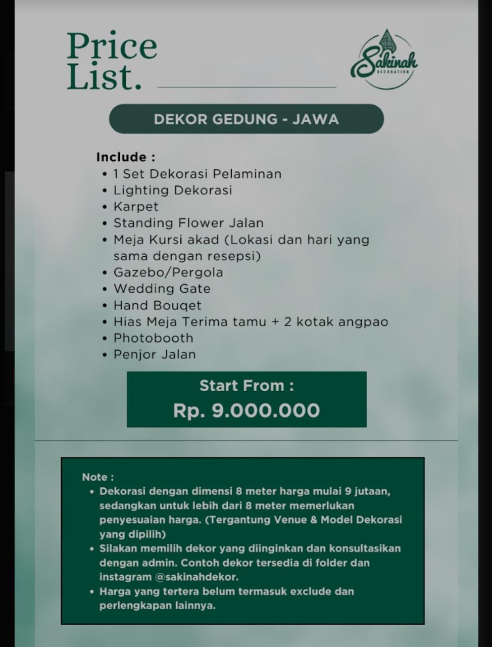 Foto vendor DEKORASI Sakinah Dekorasi Paket Dkor Gedung - Jawa 