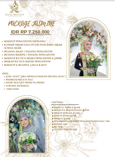 Foto vendor MUA Amaa Make Up Paket PACKAGE JASMINE 