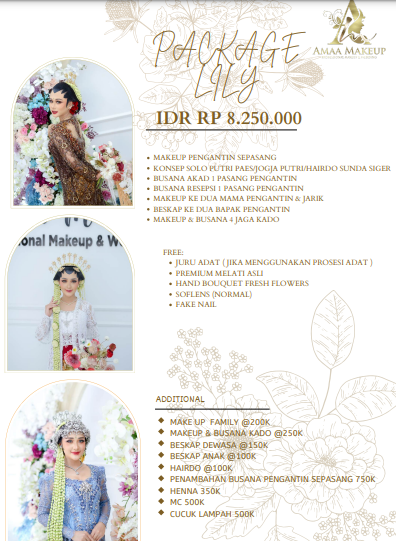 Foto vendor MUA Amaa Make Up Paket PACKAGE LILY 
