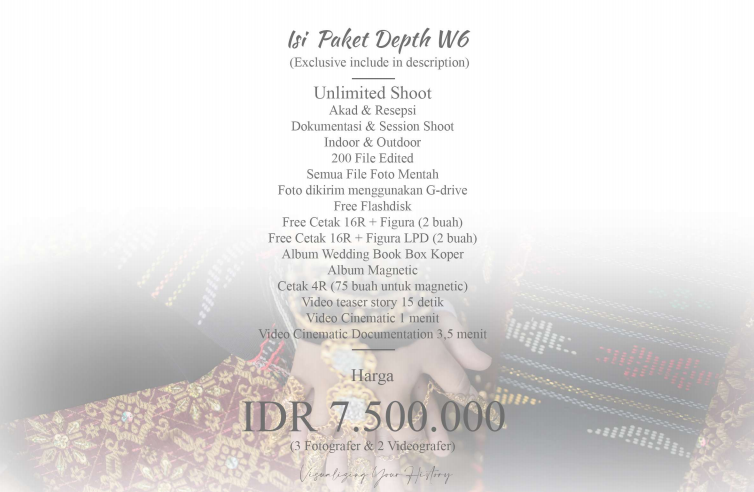 Foto vendor FOTO Depth Wondo Paket Paket Depth W6 (Most Exclusive Bundle) 