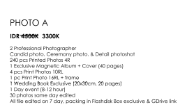 Foto vendor FOTO SS CINEMA Paket Wedding - PHOTO A 