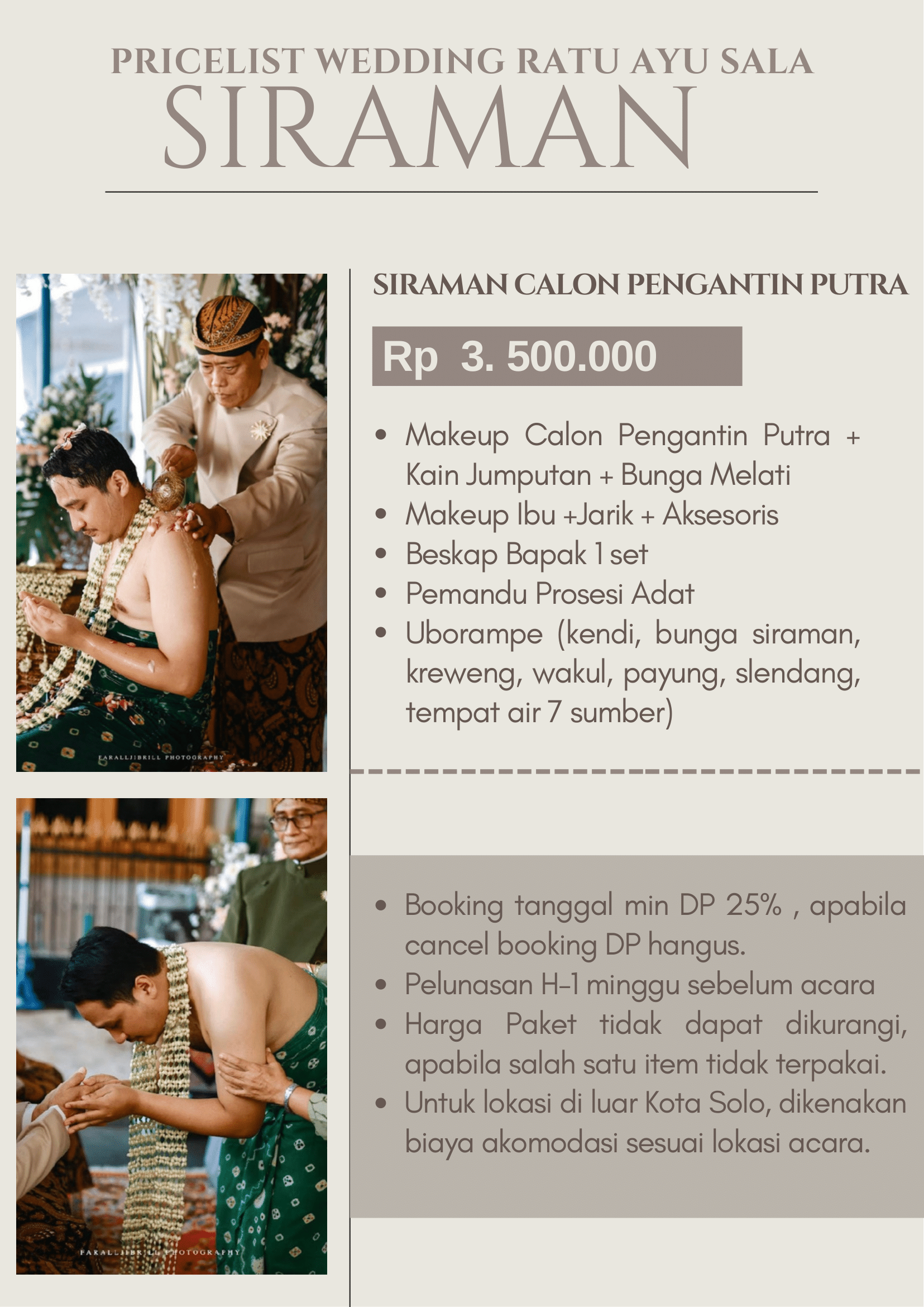 Foto vendor MUA Ratu Ayu Sala Paket SIRAMAN CALON PENGANTIN PUTRA 