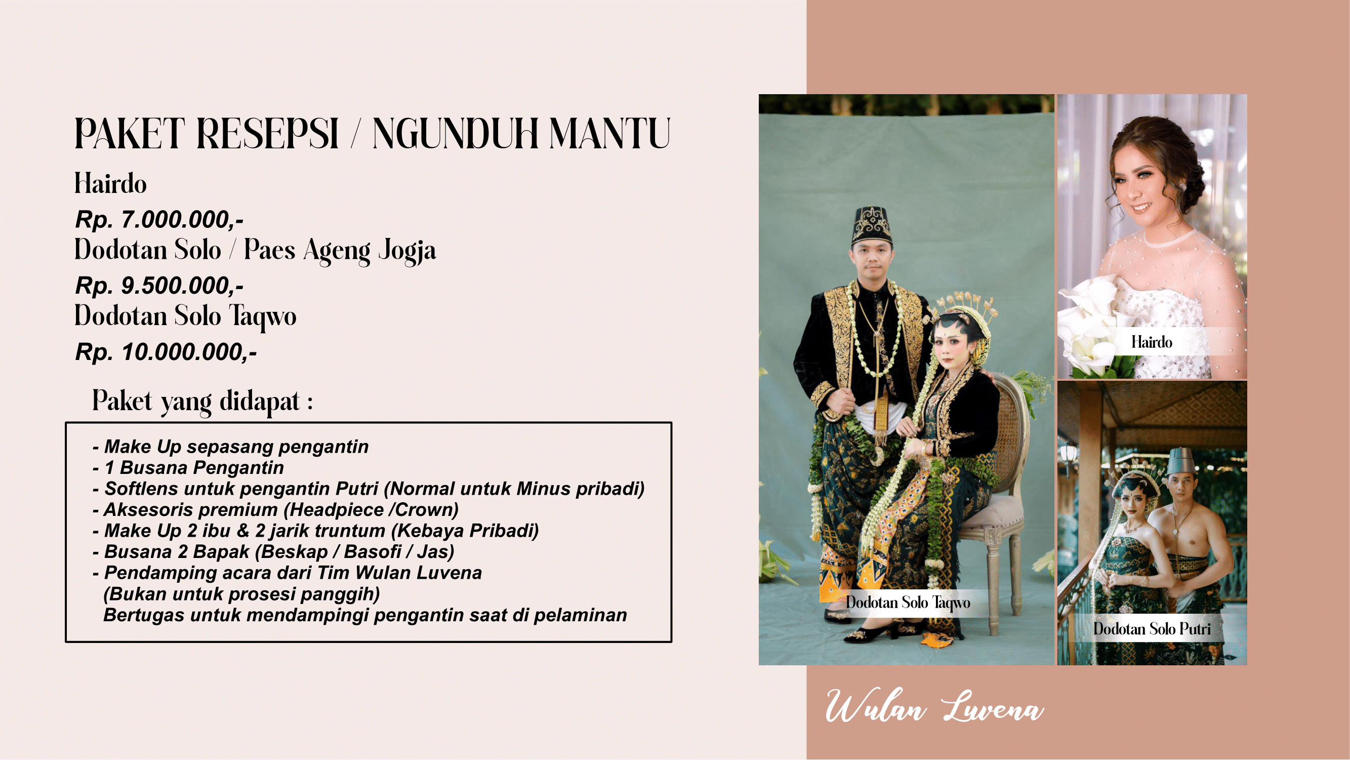 Foto vendor MUA Wulan Luvena Paket PAKET RESEPSI/ NGUNDUH MANTU - Hairdo 