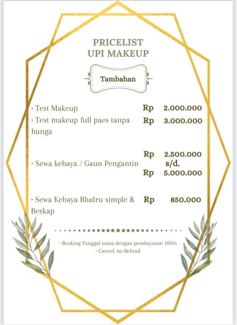 Foto vendor MUA Upi Makeup Paket Tambahan 