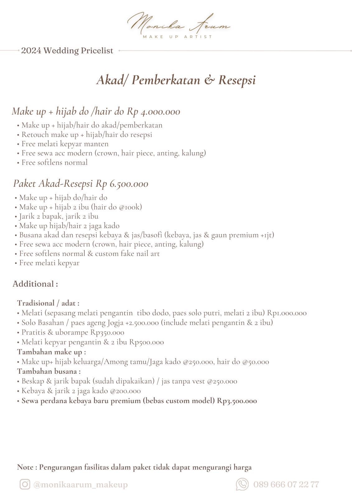 Foto vendor MUA Monika Arum Paket Additional: 