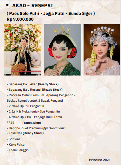 Foto vendor MUA FITRIANURHAYA MUA Paket AKAD ~ RESEPSI ( Paes Solo Putri • Jogja Putri • Sunda Siger ) 