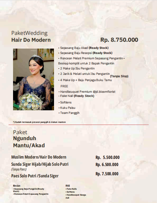 Foto vendor MUA FITRIANURHAYA MUA Paket Wedding - Hair Do Modern 
