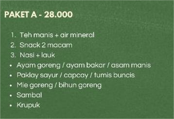 Foto vendor KATERING Sakinah Catering Paket Paket A  