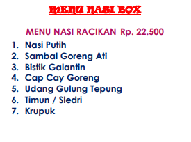 Foto vendor KATERING Shafira Katering Paket Menu Nasi Box
