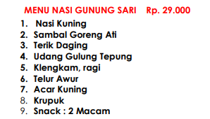 Foto vendor KATERING Shafira Katering Paket Menu Nasi Gunung Sari