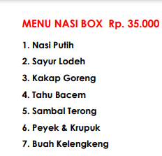 Foto vendor KATERING Shafira Katering Paket MENU NASI BOX