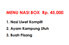 Foto vendor KATERING Shafira Katering Paket Menu Nasi Box