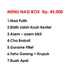 Foto vendor KATERING Shafira Katering Paket Menu Nasi Box