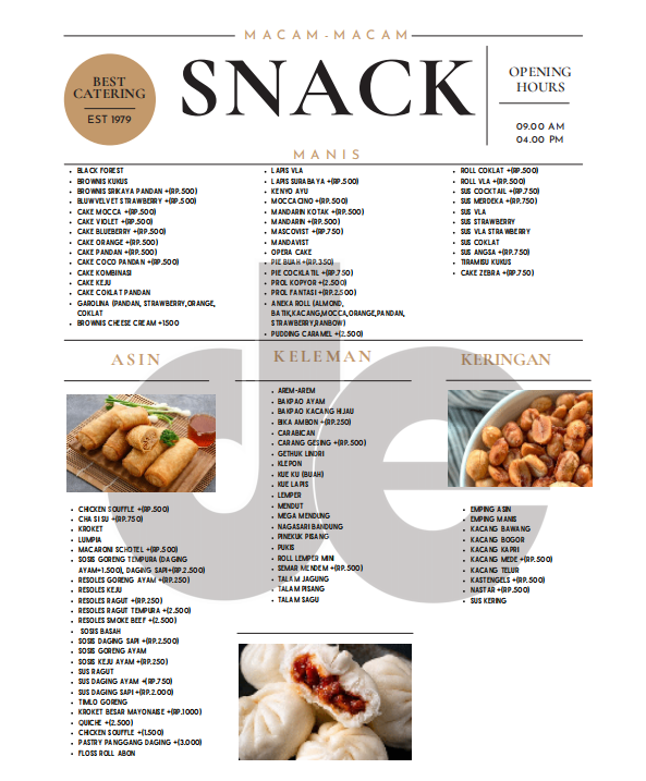 Foto vendor KATERING Dahareco Catering Paket SNACK 