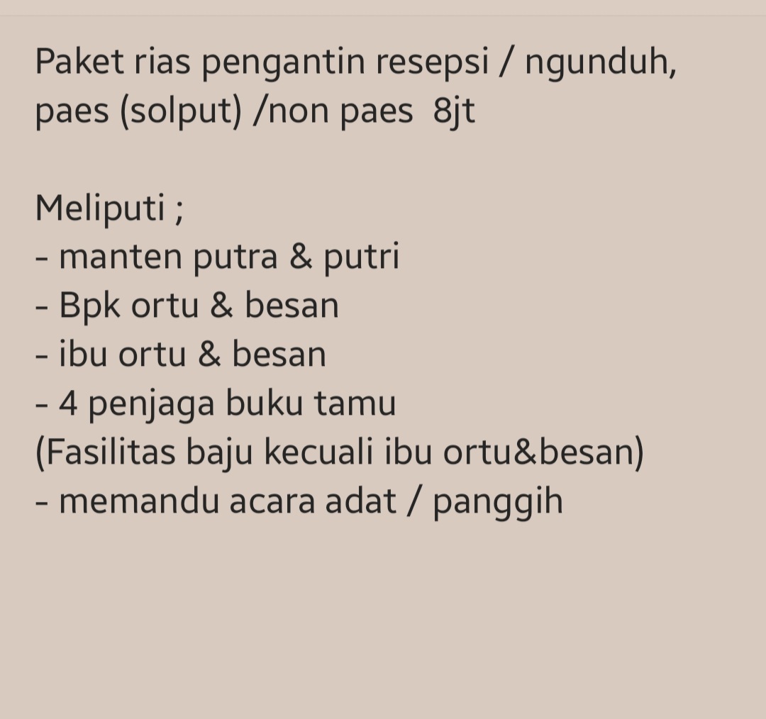 Foto vendor MUA Ratu Ayu Sala Paket Paket Rias Resepsi 