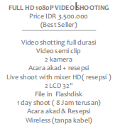 Foto vendor FOTO salah fokus official Paket Wedding Video Dokumentasi - Full HD 1080