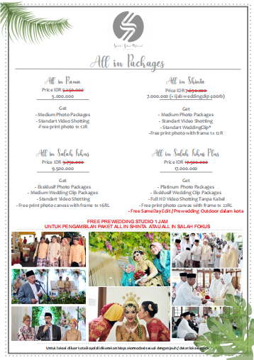 Foto vendor FOTO salah fokus official Paket All in Packages