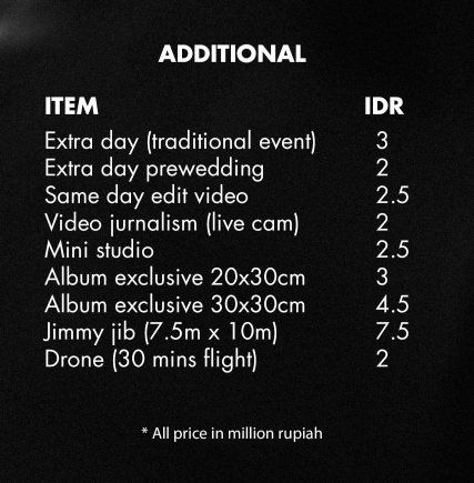 Foto vendor FOTO iris momemt Paket Additional 