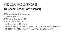 Foto vendor FOTO SS CINEMA Paket Video Shooting B  