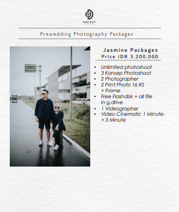 Foto vendor FOTO Oneday studio Paket Prewedding Photography - Jasmine 