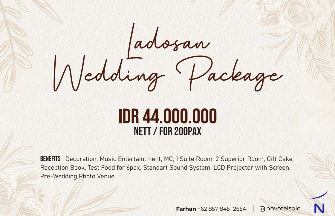 Foto vendor VENUE Novotel Paket Ladosan Wedding Package - 200 pax 