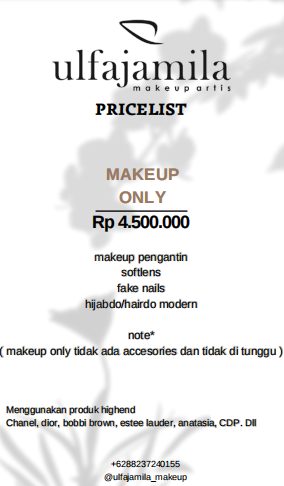 Foto vendor MUA Ulfajamila Paket MAKEUP ONLY  