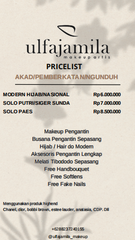 Foto vendor MUA Ulfajamila Paket AKAD/PEMBERKATAN/NGUNDUH - SOLO PUTRI/SIGER SUNDA 