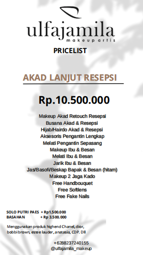 Foto vendor MUA Ulfajamila Paket AKAD LANJUT RESEPSI - SOLO PUTRI PAES 