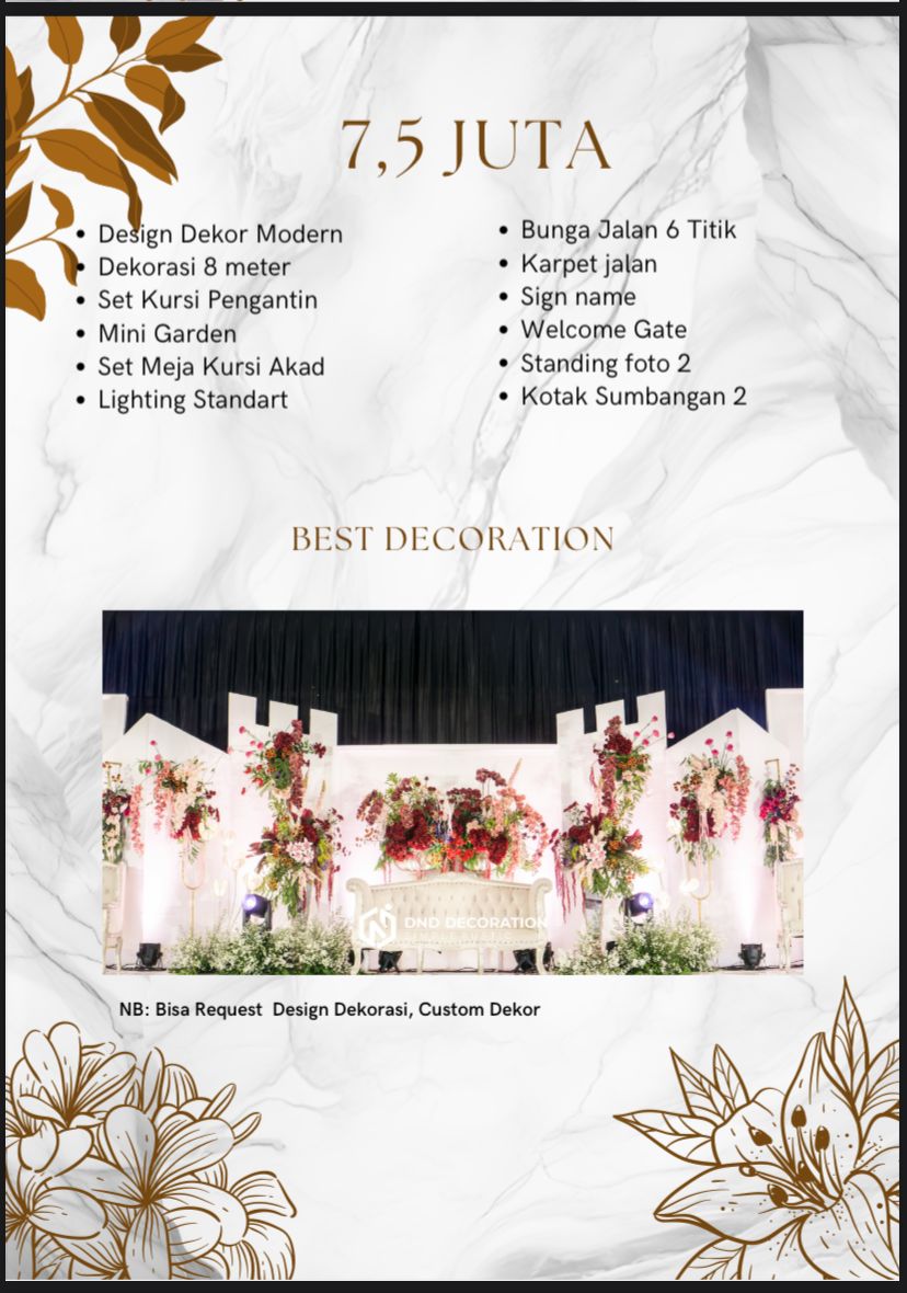Foto vendor DEKORASI dnddecoration Paket 8 meter 