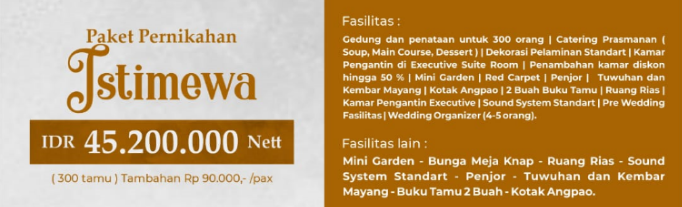 Foto vendor VENUE Hotel KSPH Paket Paket Pernikahan Istimewa - 300 Tamu 