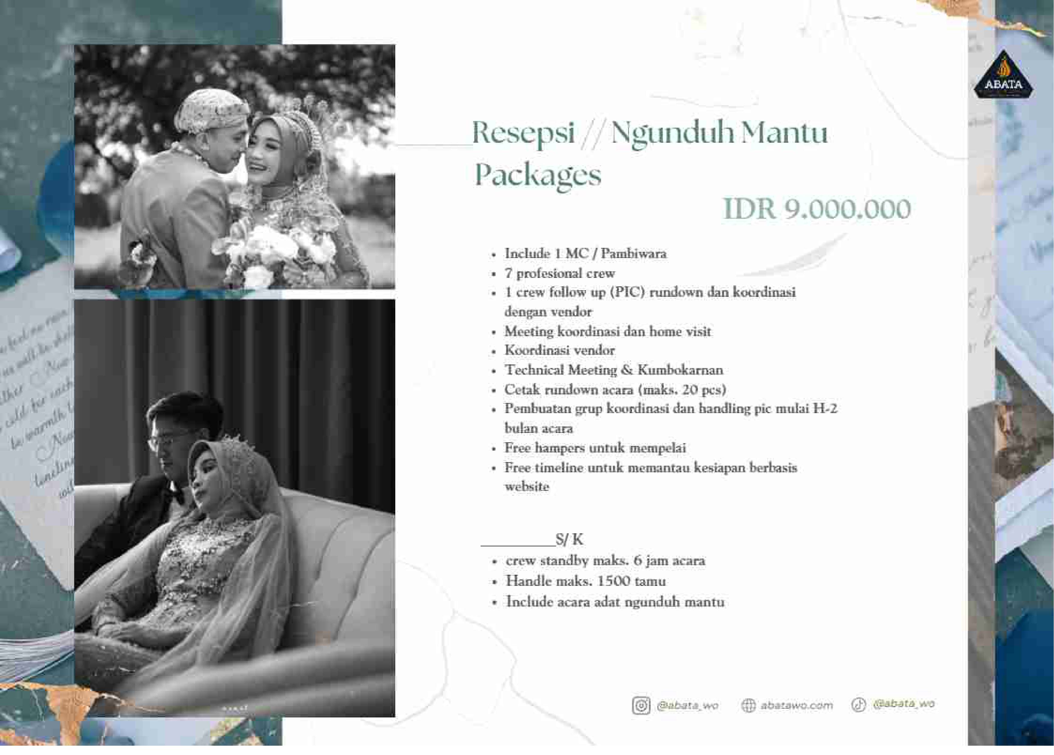 Foto vendor WO ABATA WO NEW PRICELIST Paket Resepsi // Ngunduh Mantu Packages 