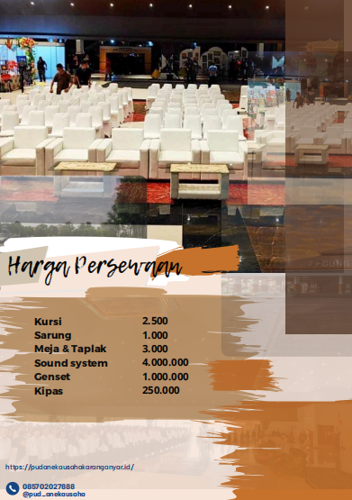Foto vendor VENUE gedung kebudayaan karanganyar Paket Meja & Taplak 