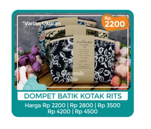 Foto vendor SOUVENIR SOUVENIR SOLO Paket Dompet Batik Kotak Rits