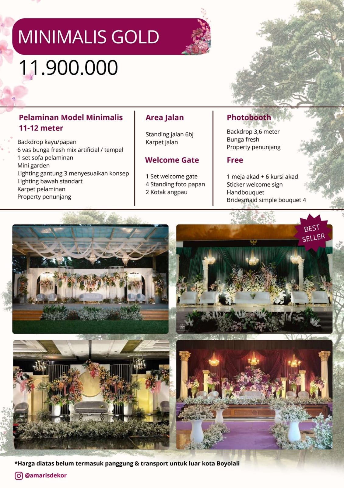 Foto vendor DEKORASI Amaris Dekorasi Paket New Package - Minimalis Gold 