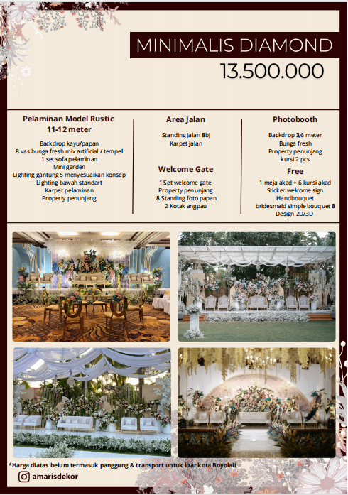 Foto vendor DEKORASI Amaris Dekorasi Paket New Package - Minimalis Diamond 