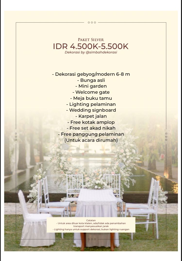 Foto vendor DEKORASI Simbah Dekorasi Paket Paket Silver 