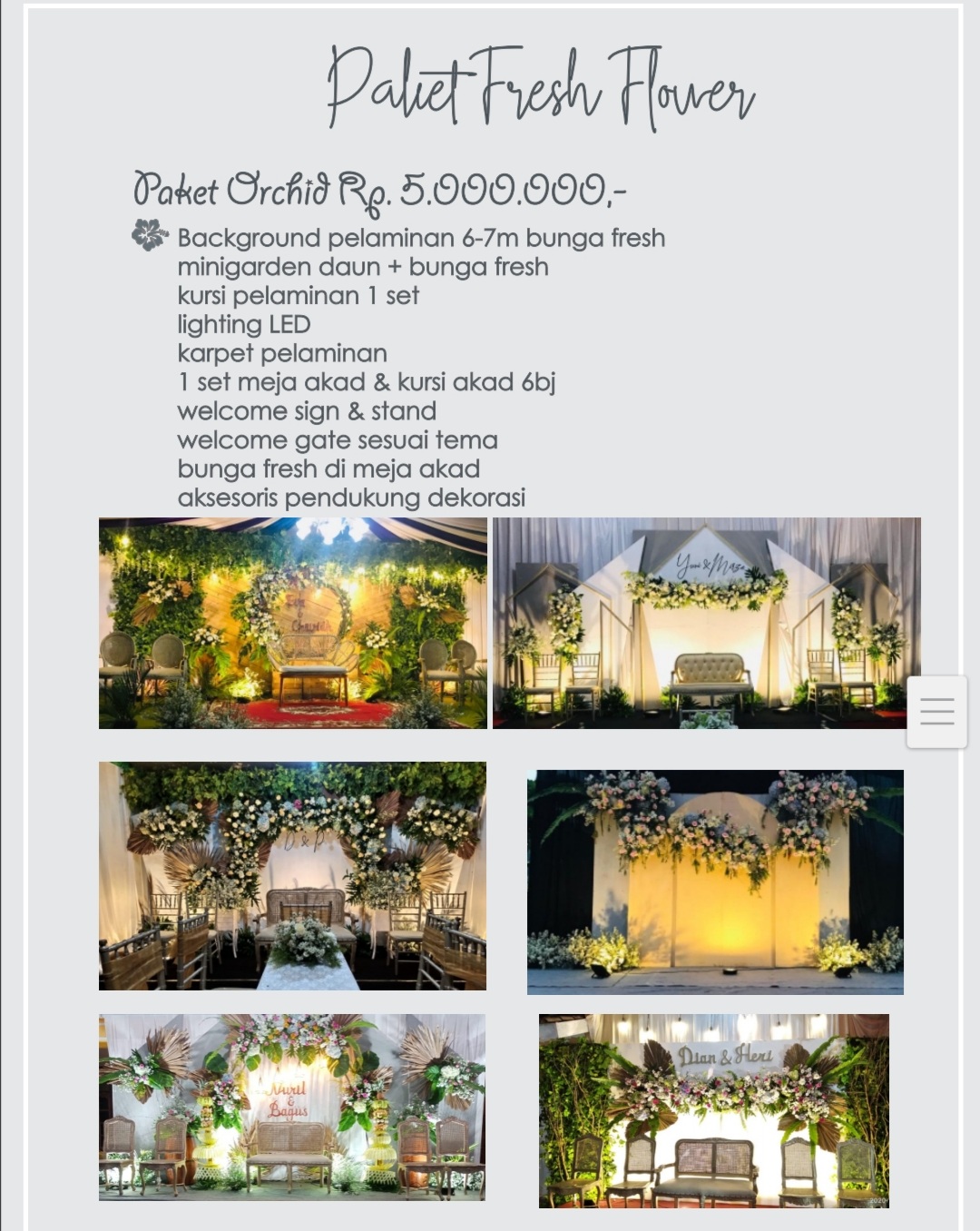 Foto vendor DEKORASI Madana Dekorasi Paket Paket Orchid 