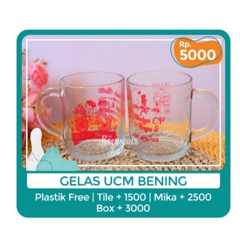 Foto vendor SOUVENIR SOUVENIR SOLO Paket Gelas UCM Bening