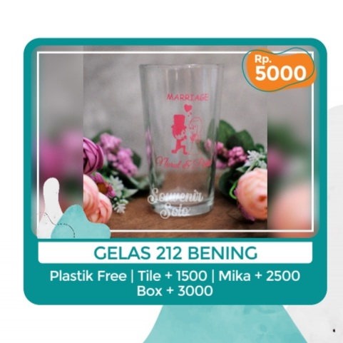 Foto vendor SOUVENIR SOUVENIR SOLO Paket Gelas 212 Bening