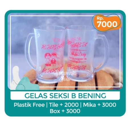 Foto vendor SOUVENIR SOUVENIR SOLO Paket Gelas Seksi B Bening