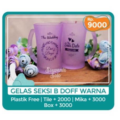 Foto vendor SOUVENIR SOUVENIR SOLO Paket Gelas Seksi B Doff Warna