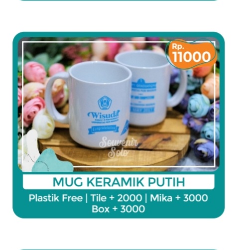 Foto vendor SOUVENIR SOUVENIR SOLO Paket Mug Keramik Putih