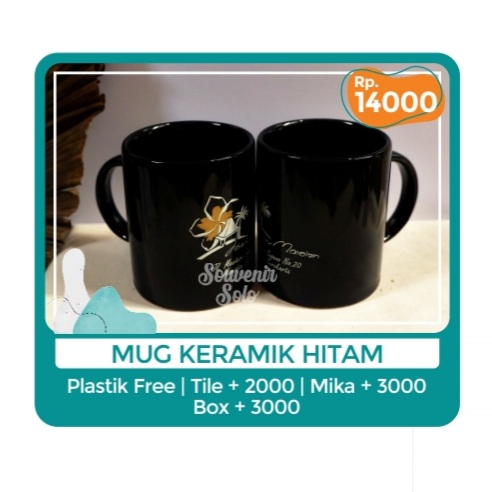 Foto vendor SOUVENIR SOUVENIR SOLO Paket Mug Keramik Hitam