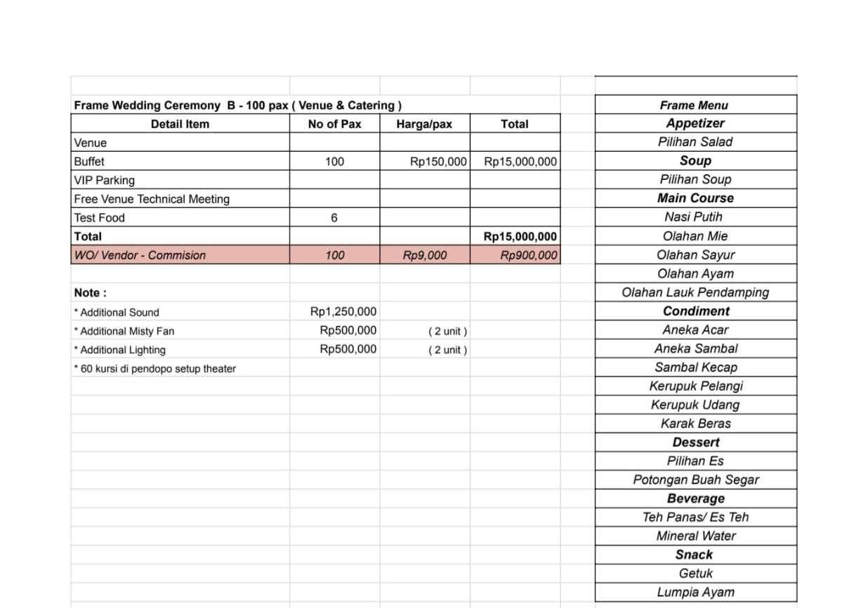 Foto vendor VENUE Ayom Java Village Paket Wedding Ceremony B - 100 pax (Venue & Catering) 