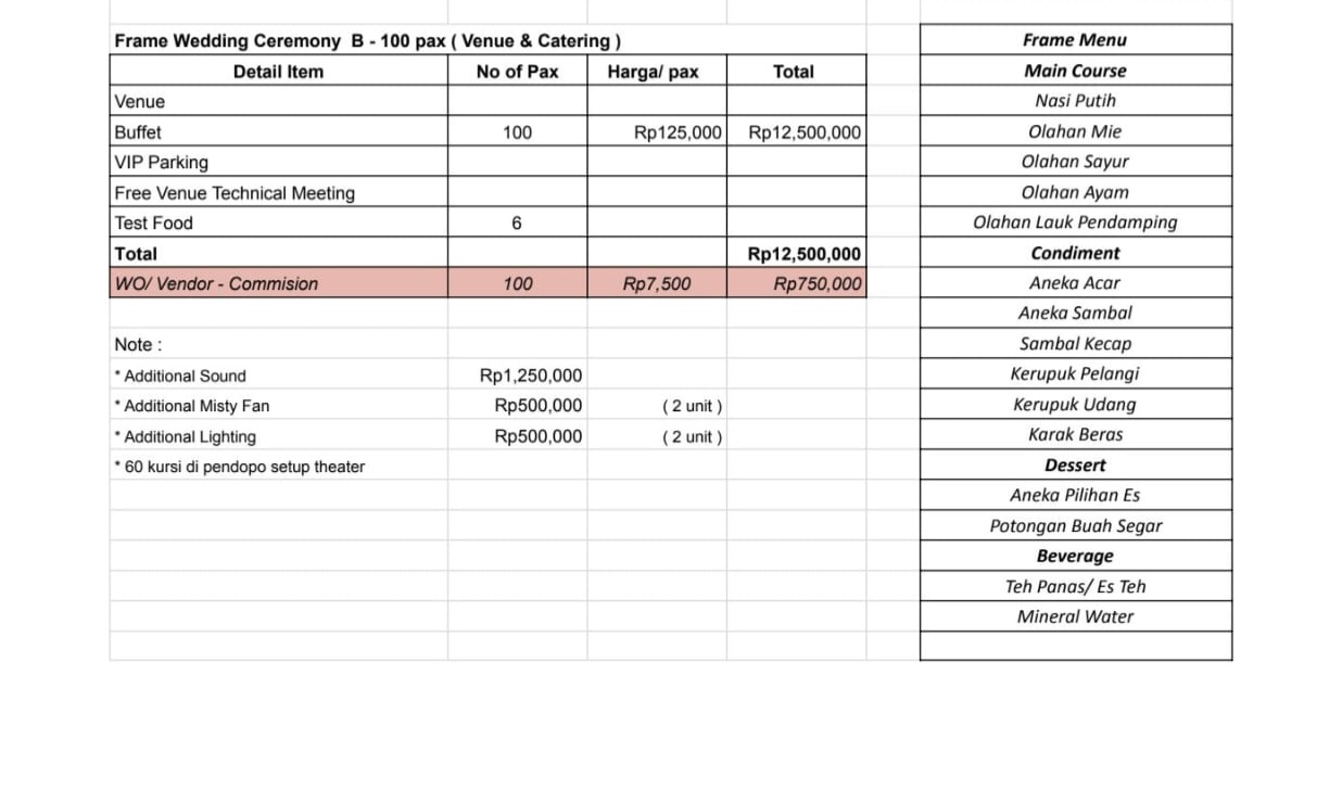 Foto vendor VENUE Ayom Java Village Paket Wedding Ceremony C - 100 pax (Venue & Catering) 