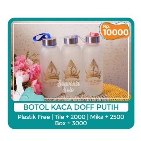 Foto vendor SOUVENIR SOUVENIR SOLO Paket Botol Kaca Doff Putih