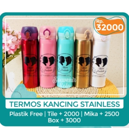 Foto vendor SOUVENIR SOUVENIR SOLO Paket Termos Kancing Stainless